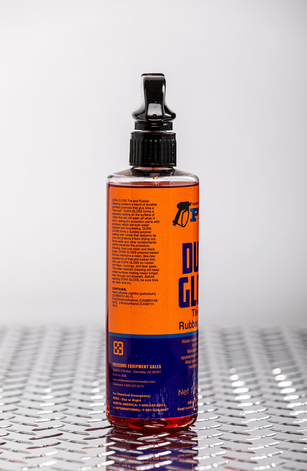 Dura neumático brillante y aderezo de goma